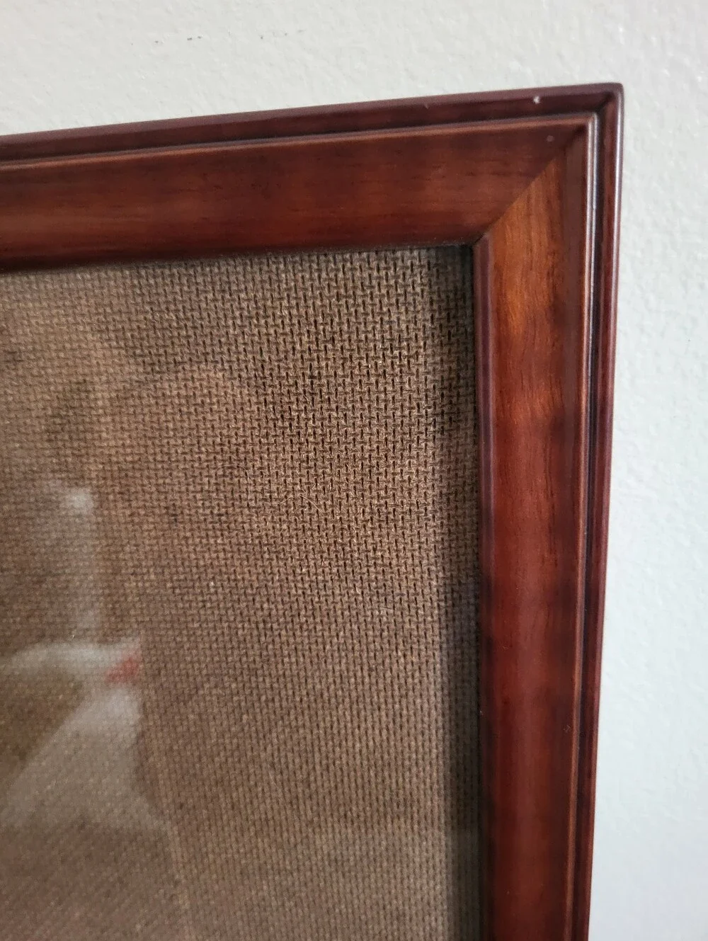 Vintage Wood Picture Frame Holds 11x13 Image Glass Cover